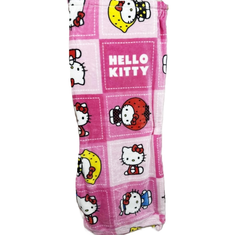 Hello Kitty Cloud Throw Blanket - Strawberry & Lemon Head, 60"x70"
